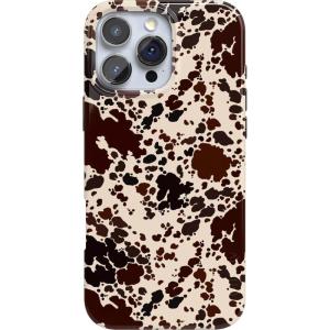 Casely iPhone 16 Pro Case | Into The Wild | White Snow Leopard | Compatible with MagSafe | Classic Ultra Slim Design(Cowgirl Envy | Cow Print)