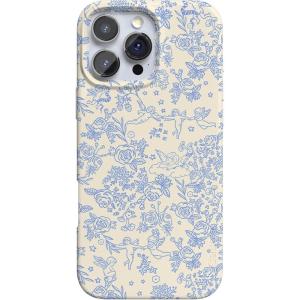 Casely iPhone 16 Pro Case | Into The Wild | White Snow Leopard | Compatible with MagSafe | Classic Ultra Slim Design(Cupid’s Canvas | Periwinkle Floral)