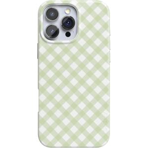 Casely iPhone 16 Pro Case | Into The Wild | White Snow Leopard | Compatible with MagSafe | Classic Ultra Slim Design(Mint Lattice | Sunday Best)