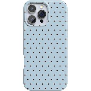 Casely iPhone 16 Pro Case | Into The Wild | White Snow Leopard | Compatible with MagSafe | Classic Ultra Slim Design(On the Dot | Blue Polka Dot)