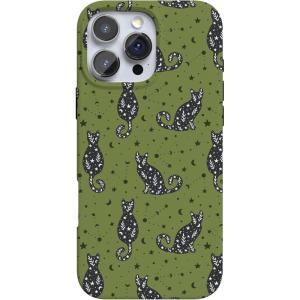 Casely iPhone 16 Pro Case | Into The Wild | White Snow Leopard | Compatible with MagSafe | Classic Ultra Slim Design(Sabrina’s Bestie | Black Cats)