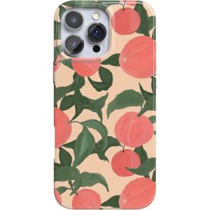 Casely iPhone 16 Pro Case | Moody Monochrome | Bordeaux Rose | Compatible with MagSafe | Classic Ultra Thin Design(Feeling Peachy | Blush Vines)