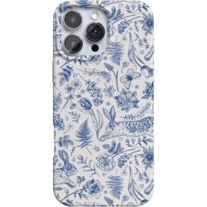 Casely iPhone 16 Pro Case | Moody Monochrome | Bordeaux Rose | Compatible with MagSafe | Classic Ultra Thin Design(Hop & Bloom | Bunny Toile)