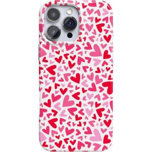 Casely iPhone 16 Pro Case | Moody Monochrome | Bordeaux Rose | Compatible with MagSafe | Classic Ultra Thin Design(XOXO | Candy Hearts)