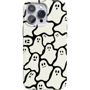 Casely iPhone 16 Pro Case | Moody Monochrome | Twilight Flora | Compatible with MagSafe | Classic Ultra Thin Design(Don’t Ghost Me | Halloween)