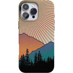 Casely iPhone 16 Pro Case | Moody Monochrome | Twilight Flora | Compatible with MagSafe | Classic Ultra Thin Design(Golden Hour | Mountain Sunset)