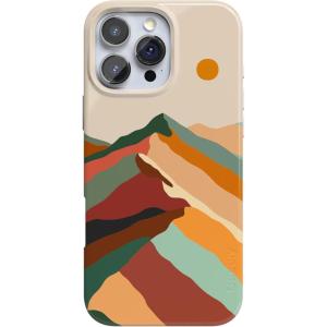 Casely iPhone 16 Pro Case | Moody Monochrome | Twilight Flora | Compatible with MagSafe | Classic Ultra Thin Design(Magic Mountain | Colorblock)