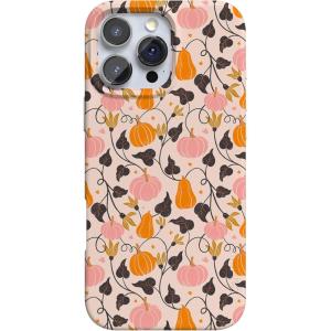 Casely iPhone 16 Pro Case | Moody Monochrome | Twilight Flora | Compatible with MagSafe | Classic Ultra Thin Design(Pumpkin Princess | Harvest Vines)