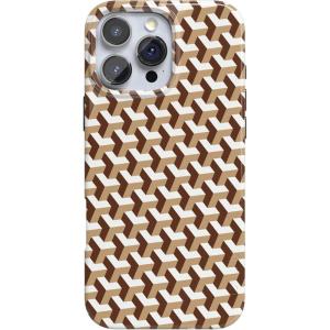 Casely iPhone 16 Pro Case | Moody Monochrome | Twilight Flora | Compatible with MagSafe | Classic Ultra Thin Design(Step It Up | Abstract Geo)