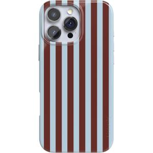 Casely iPhone 16 Pro Case | Moody Monochrome | Twilight Flora | Compatible with MagSafe | Classic Ultra Thin Design(Sunday in Brooklyn | Chocolate Stripes)