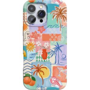 Casely iPhone 16 Pro Case | Moody Monochrome | Twilight Flora | Compatible with MagSafe | Classic Ultra Thin Design(Tropical Heat | Beachy Collage)