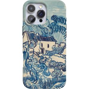 Casely iPhone 16 Pro Case | Moody Monochrome | Twilight Flora | Compatible with MagSafe | Classic Ultra Thin Design(Van Gogh | Landscape With Houses)