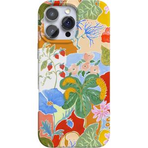 Casely iPhone 16 Pro Case | Moody Monochrome | in The Grove | Compatible with MagSafe | Classic Ultra Thin Design(Botanical Blooms | Floral Patchwork)