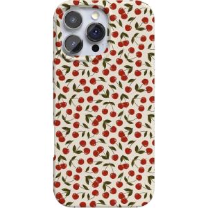 Casely iPhone 16 Pro Case | Moody Monochrome | in The Grove | Compatible with MagSafe | Classic Ultra Thin Design(Cherry on Top | Red Cherries)