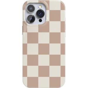 Casely iPhone 16 Pro Case | Moody Monochrome | in The Grove | Compatible with MagSafe | Classic Ultra Thin Design(Fit Check | Neutral Checkerboard Checkered)