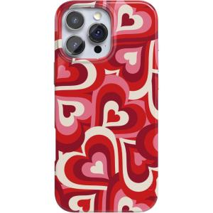 Casely iPhone 16 Pro Case | Moody Monochrome | in The Grove | Compatible with MagSafe | Classic Ultra Thin Design(Love Song Remix | Ombre Hearts)