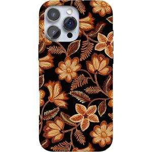 Casely iPhone 16 Pro Case | Moody Monochrome | in The Grove | Compatible with MagSafe | Classic Ultra Thin Design(Maple Flowers | Floral Foliage)