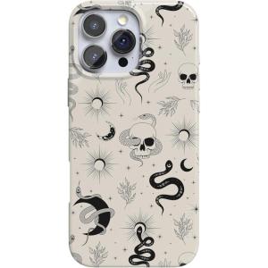 Casely iPhone 16 Pro Case | Moody Monochrome | in The Grove | Compatible with MagSafe | Classic Ultra Thin Design(No Further Explanation | Snakes & Skulls)