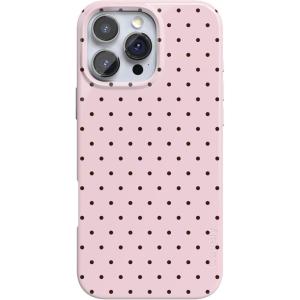 Casely iPhone 16 Pro Case | Moody Monochrome | in The Grove | Compatible with MagSafe | Classic Ultra Thin Design(On the Dot | Pink Polka Dot)