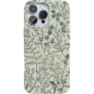 Casely iPhone 16 Pro Case | Moody Monochrome | in The Grove | Compatible with MagSafe | Classic Ultra Thin Design(Sage Garden | Green Floral)