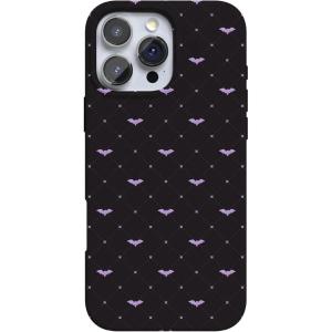 Casely iPhone 16 Pro Case | Moody Monochrome | in The Grove | Compatible with MagSafe | Classic Ultra Thin Design(Such a Battie | Purple Bats)