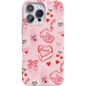 Casely iPhone 16 Pro Case | Moody Monochrome | in The Grove | Compatible with MagSafe | Classic Ultra Thin Design(That’s Amore | Valentine’s)