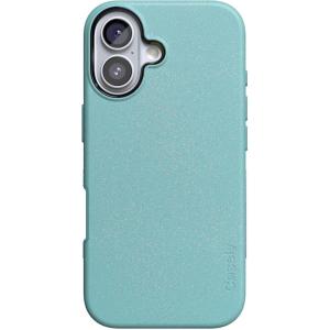 Casely iPhone 17 Case | Into The Wild | White Snow Leopard | Bold Protective Design | Compatible with MagSafe(Aquamarine | Ocean Blue Shimmer)