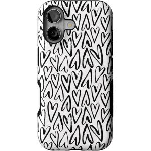 Casely iPhone 17 Case | Into The Wild | White Snow Leopard | Bold Protective Design | Compatible with MagSafe(Heart Throb | Endless Hearts)