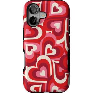Casely iPhone 17 Case | Into The Wild | White Snow Leopard | Bold Protective Design | Compatible with MagSafe(Love Song Remix | Ombre Hearts)