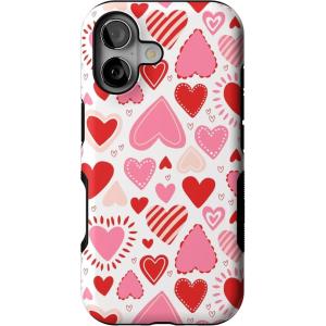 Casely iPhone 17 Case | Into The Wild | White Snow Leopard | Bold Protective Design | Compatible with MagSafe(Love Struck | Heart Stickers)