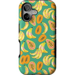 Casely iPhone 17 Case | Into The Wild | White Snow Leopard | Bold Protective Design | Compatible with MagSafe(Papaya Palms | Dippin’ Daisy’s Tropical Vacation)