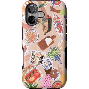 Casely iPhone 17 Case | Into The Wild | White Snow Leopard | Bold Protective Design | Compatible with MagSafe(Picnic Party | Painted Collage)