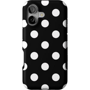 Casely iPhone 17 Case | Into The Wild | White Snow Leopard | Bold Protective Design | Compatible with MagSafe(Polka Dots | High Contrast Design)