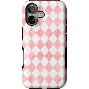 Casely iPhone 17 Case | Into The Wild | White Snow Leopard | Bold Protective Design | Compatible with MagSafe(Queen of Diamonds | Pink Watercolor)
