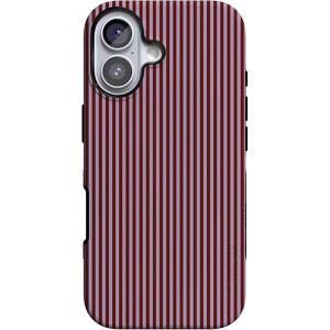 Casely iPhone 17 Case | Into The Wild | White Snow Leopard | Bold Protective Design | Compatible with MagSafe(Stripes and the City | Tiny Pinstripe)