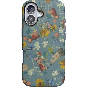 Casely iPhone 17 Case | Into The Wild | White Snow Leopard | Bold Protective Design | Compatible with MagSafe(Van Gogh | Vincent’s Flowers)