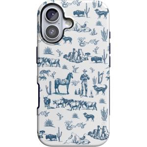 Casely iPhone 17 Case | Into The Wild | White Snow Leopard | Bold Protective Design | Compatible with MagSafe(Wild West Adventure | Desert)