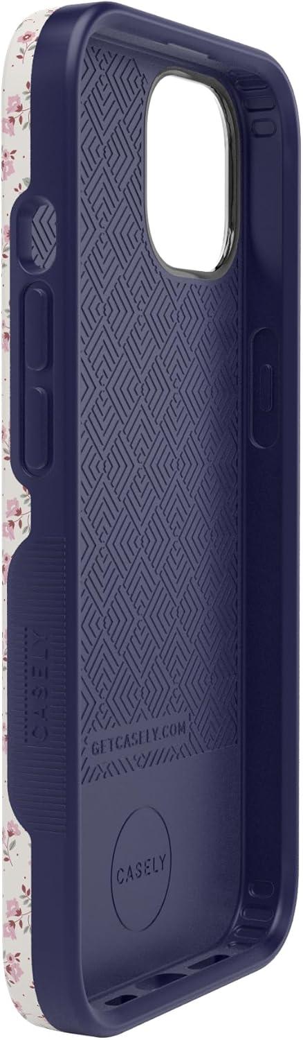 imageCasely iPhone 14 Case  Lovebug  Blue Hearts  Bold Protective Design  Compatible with MagSafeCottage Charm  Cottagecore Case