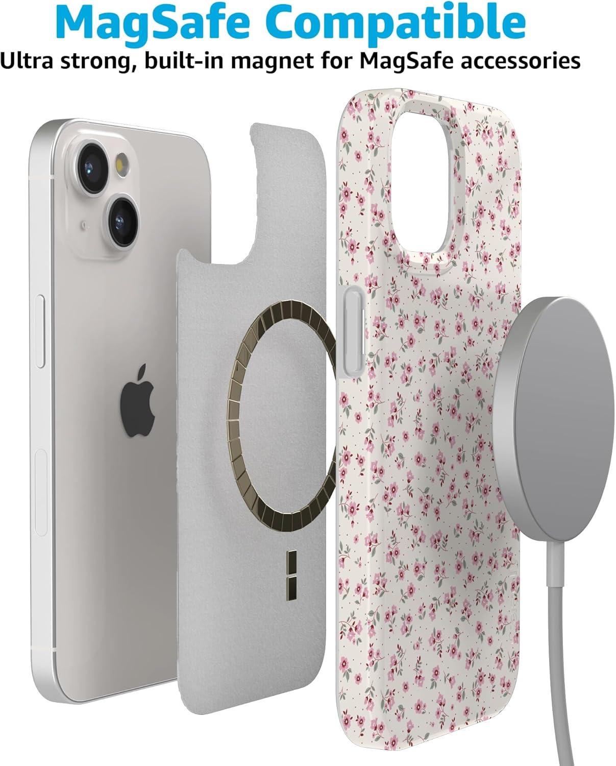 imageCasely iPhone 15 Case  Hanging Around  Potted Plants Floral  Compatible with MagSafe  Classic Ultra Thin DesignCottage Charm  Cottagecore