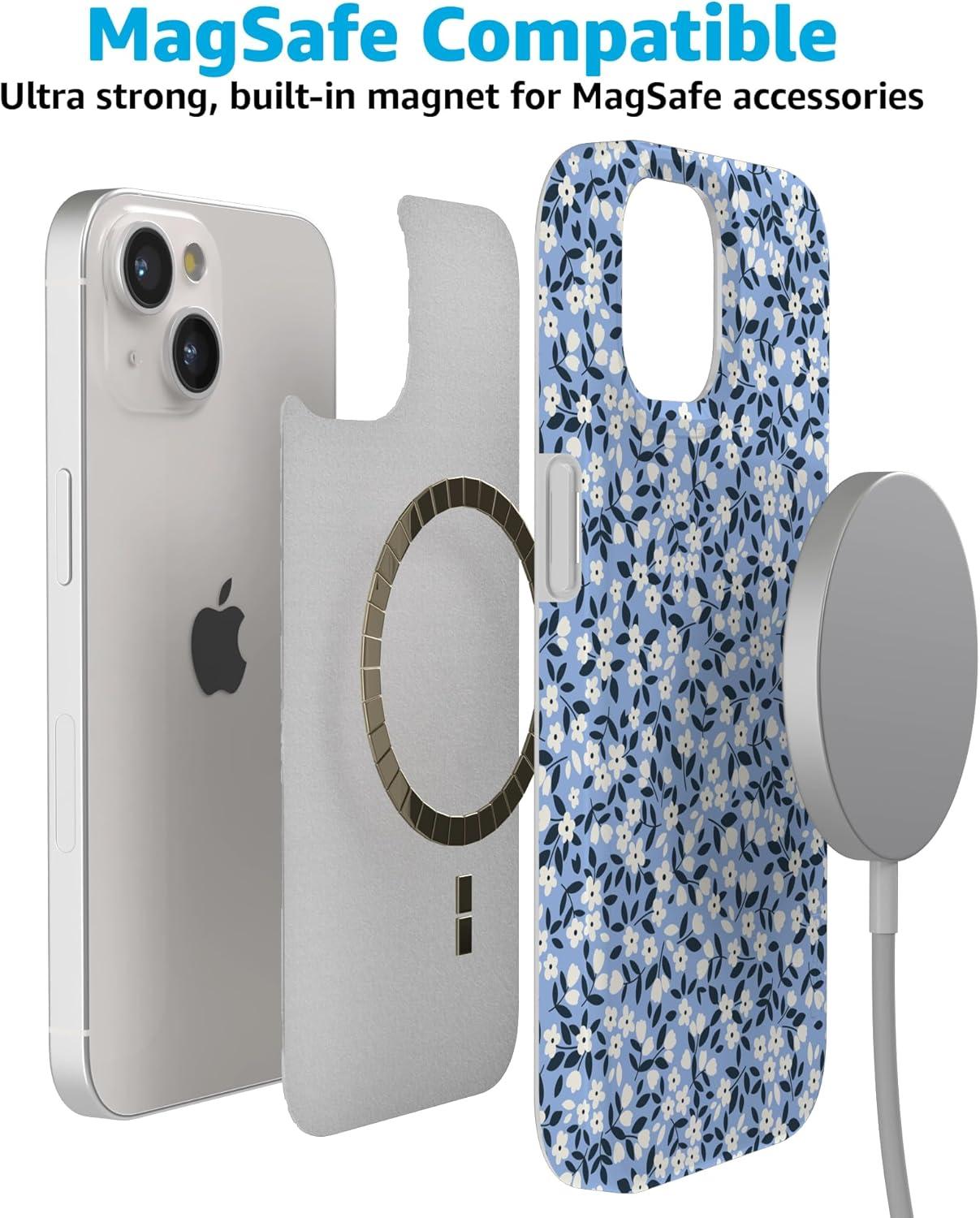 imageCasely iPhone 15 Case  Hanging Around  Potted Plants Floral  Compatible with MagSafe  Classic Ultra Thin DesignPicking Daisies  Cottagecore