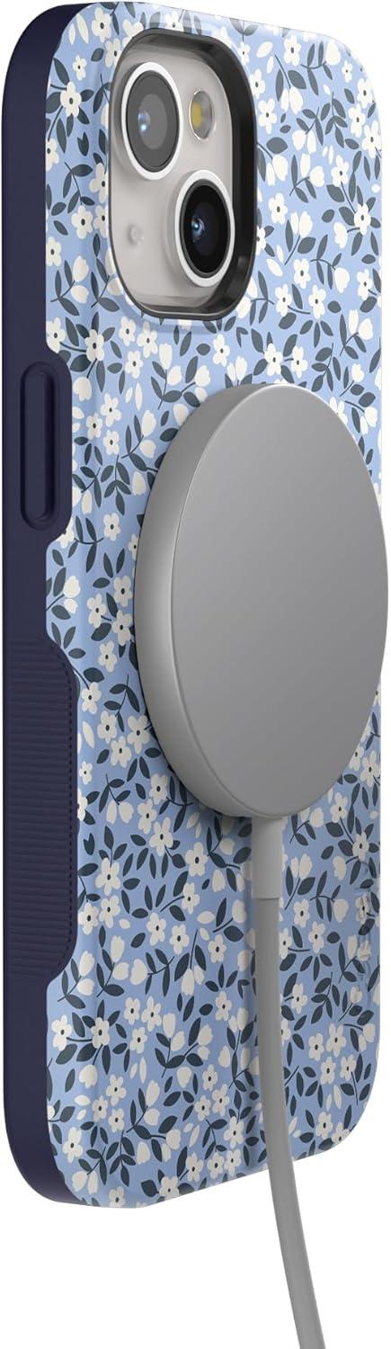 imageCasely iPhone 15 Plus Case  Navy Floral  Full Bloom  Bold Protective Design  Compatible with MagSafePicking Daisies  Cottagecore Case