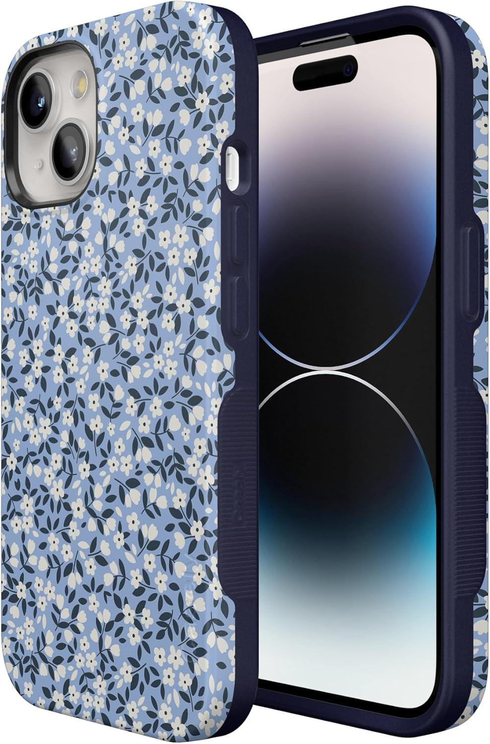 imageCasely iPhone 15 Plus Case  Navy Floral  Full Bloom  Bold Protective Design  Compatible with MagSafePicking Daisies  Cottagecore Case