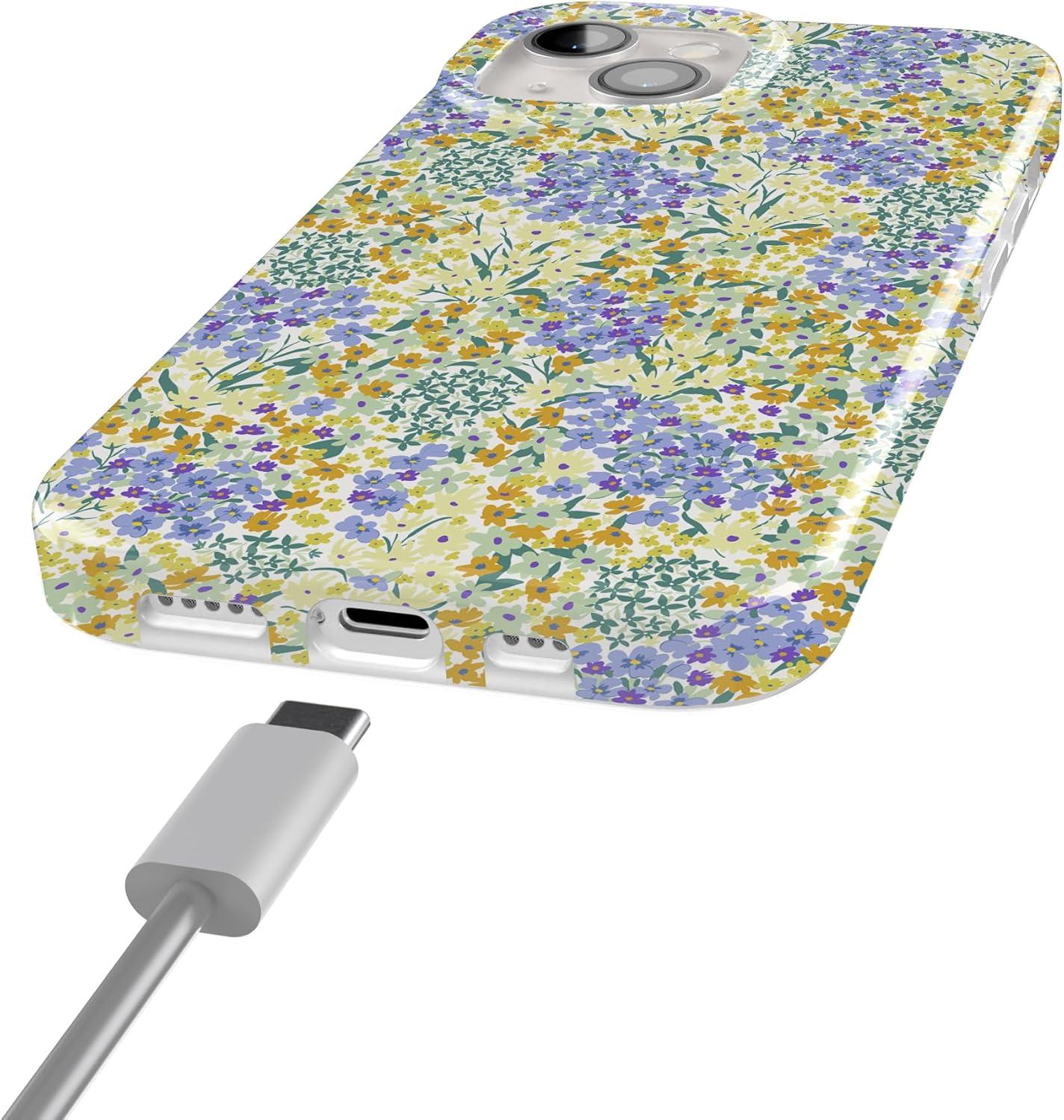 imageCasely iPhone 15 Plus Case  Waves amp Rays  Sunshine  Compatible with MagSafe  Classic Ultra Thin DesignDream Garden  Cottagecore Case