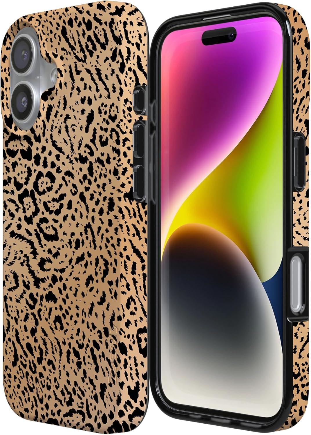 imageCasely iPhone 17 Case Full Bloom Navy Floral Compatible with MagSafe Classic Ultra Thin DesignBorn to Be Wild Jaguar Print