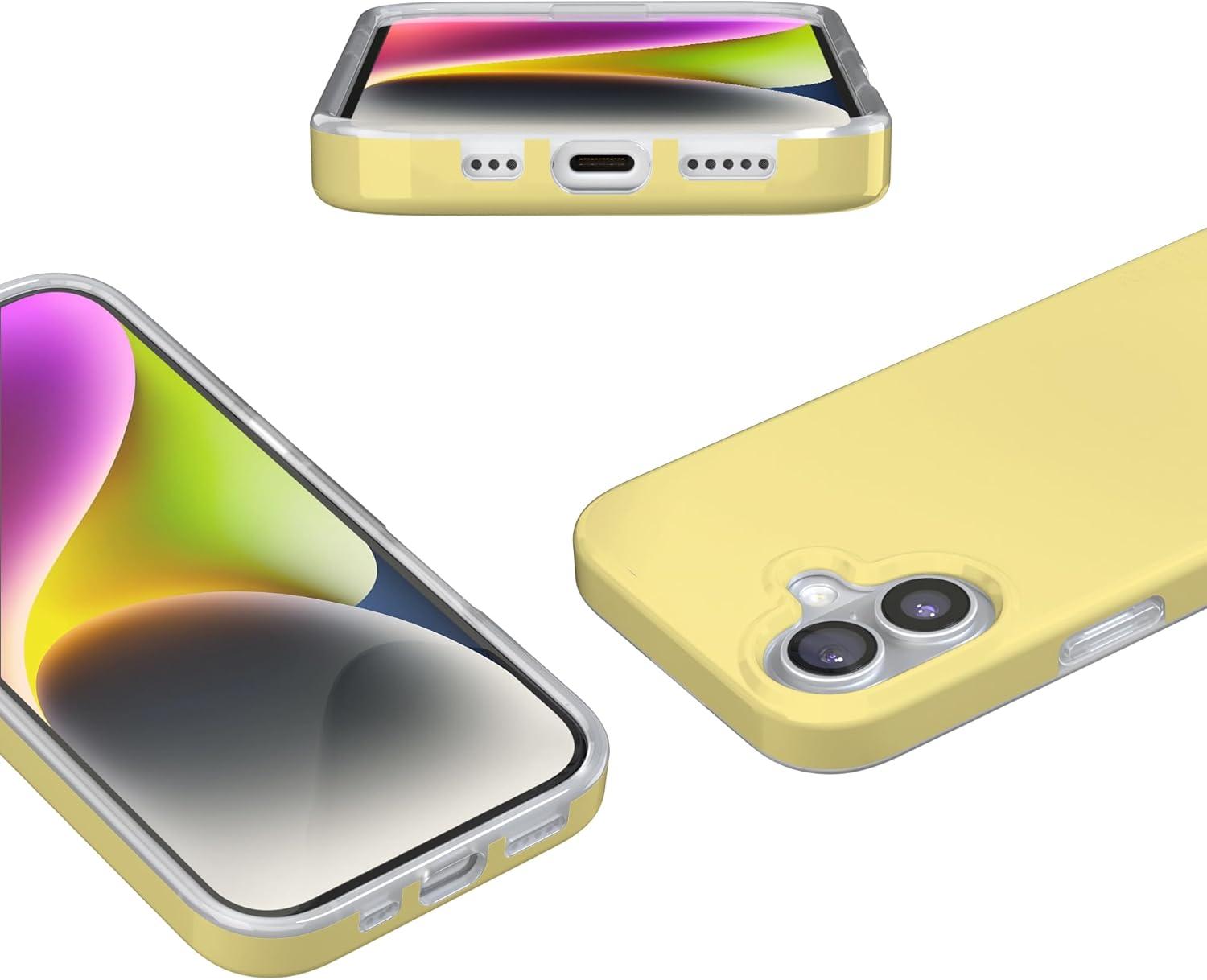 imageCasely iPhone 17 Case Full Bloom Navy Floral Compatible with MagSafe Classic Ultra Thin DesignButter Me Up Butter Yellow