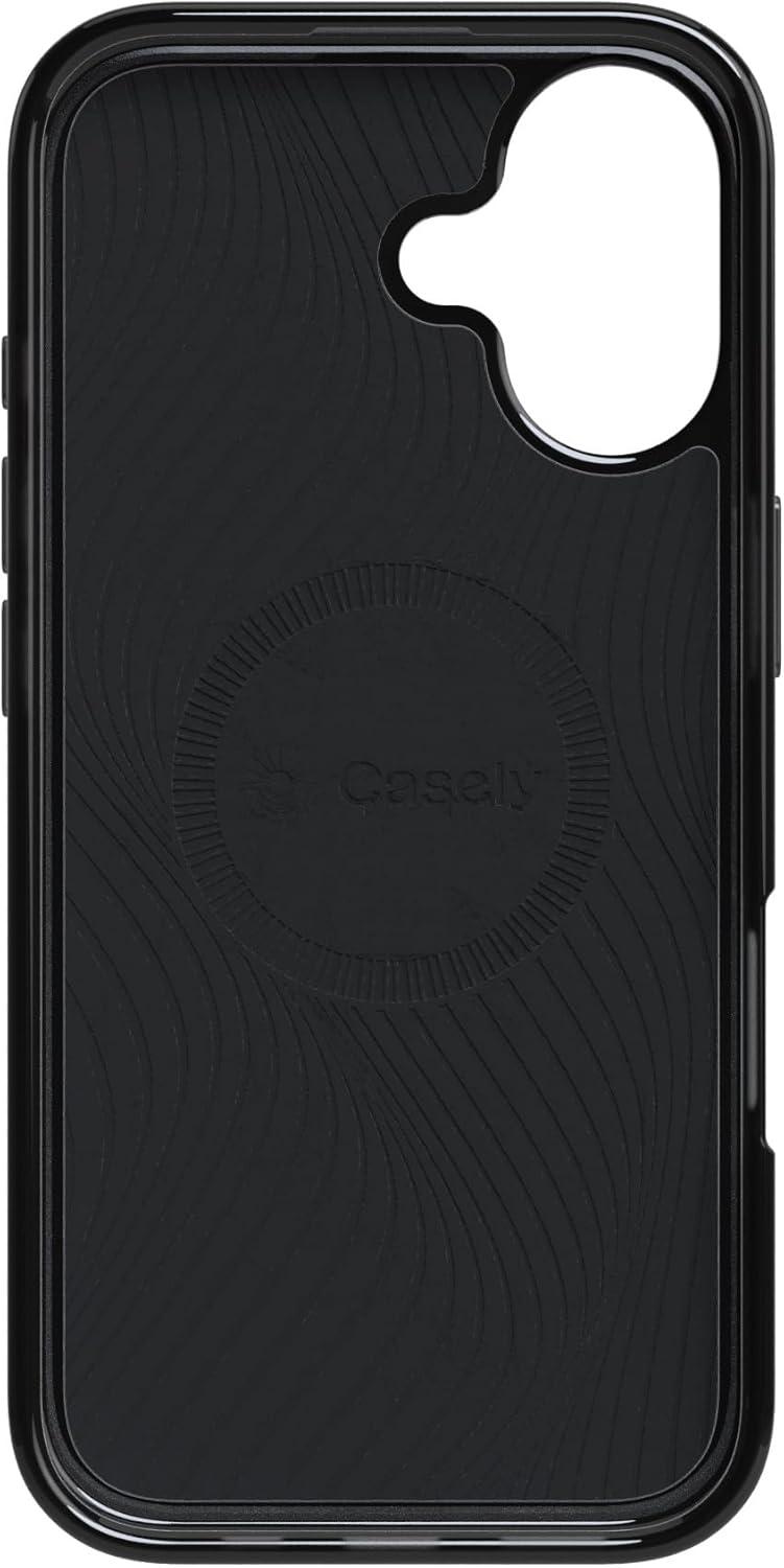 imageCasely iPhone 17 Case Full Bloom Navy Floral Compatible with MagSafe Classic Ultra Thin DesignHarlequin Salem Diamond Black and White