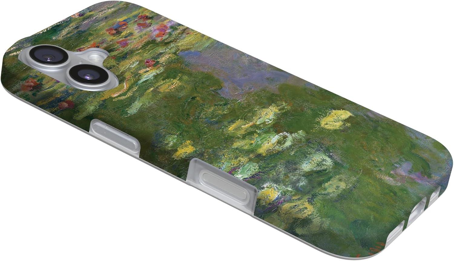 imageCasely iPhone 17 Case Full Bloom Navy Floral Compatible with MagSafe Classic Ultra Thin DesignMonets Water Lilies The Met Museum