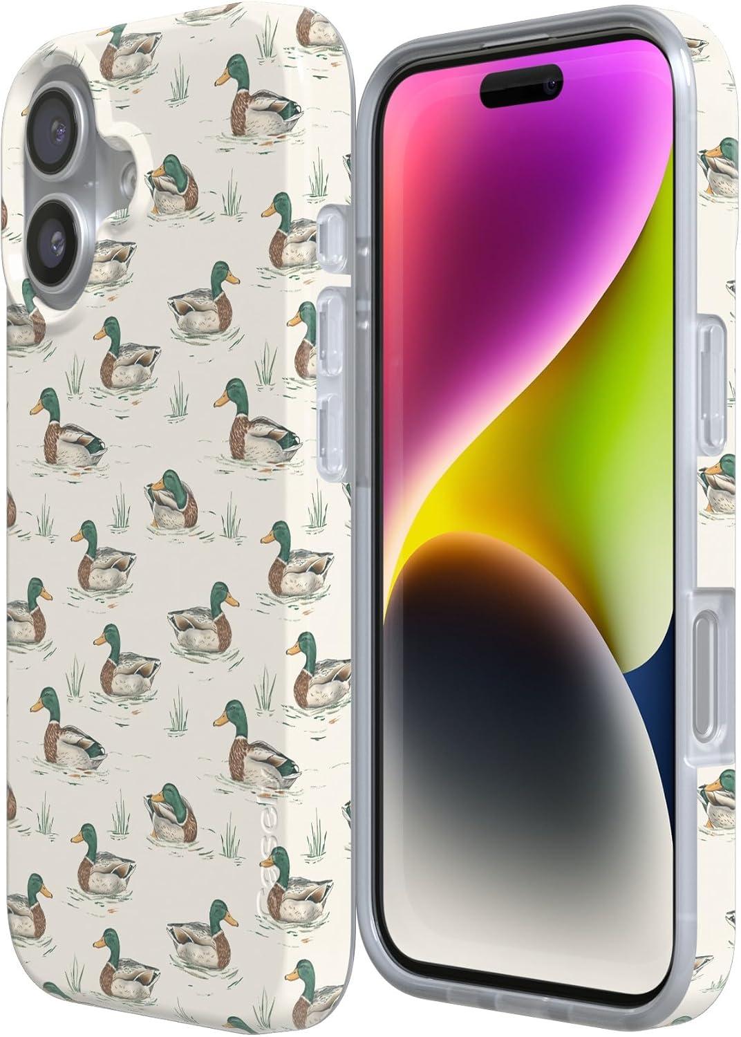 imageCasely iPhone 17 Case Full Bloom Navy Floral Compatible with MagSafe Classic Ultra Thin DesignThe Boyfriend Collection Mallard Co