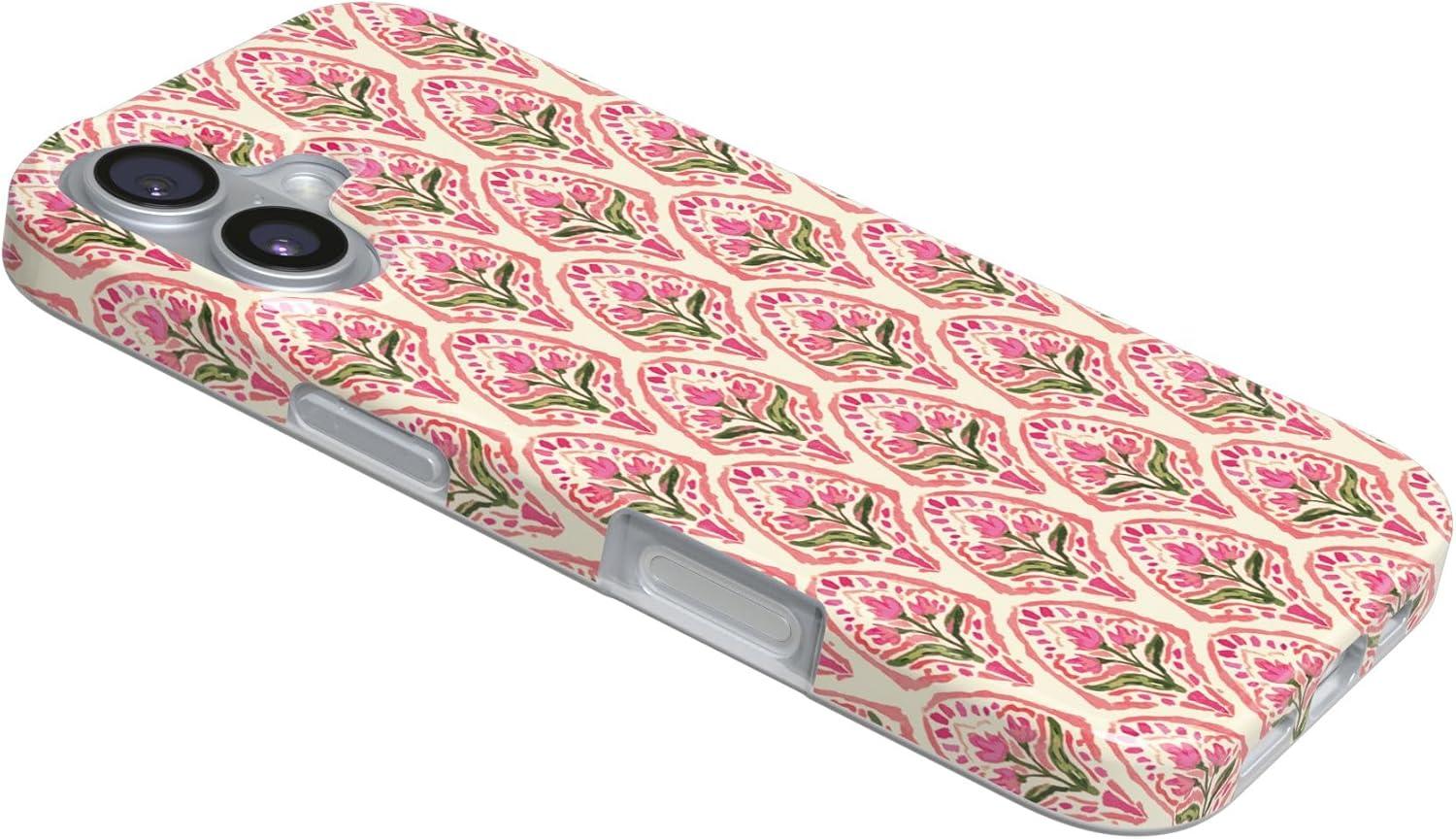 imageCasely iPhone 17 Case Full Bloom Navy Floral Compatible with MagSafe Classic Ultra Thin DesignTulip Tapestry Jenna Palek x Casely