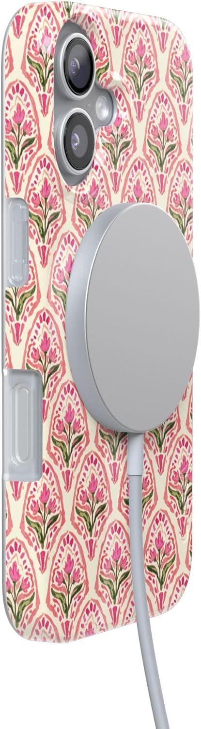 imageCasely iPhone 17 Case Full Bloom Navy Floral Compatible with MagSafe Classic Ultra Thin DesignTulip Tapestry Jenna Palek x Casely